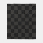 Schwarze Quadrate Fleecedecke (Vorderseite)