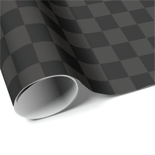 Schwarze Quadrate Geschenkpapier (Rolleneckpunkt)
