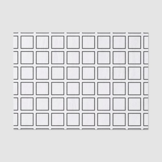 Schwarze Quadrate Seidenpapier (Vorderseite)