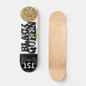 SCHWARZE QUEEN-Skateboard Skateboard (Vorderseite)