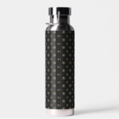 Schwarze Quilt Star isolierte Wasserflasche Trinkflasche (Rechts)