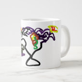 Schwarze Raben-Party Jumbo-Tasse (Vorderseite Rechts)