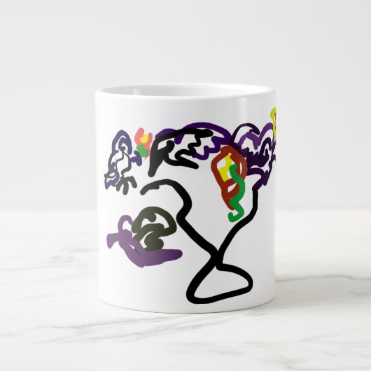Schwarze Raben-Party Jumbo-Tasse (Vorderseite)