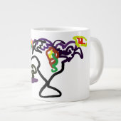 Schwarze Raben-Party Jumbo-Tasse (Vorderseite Rechts)