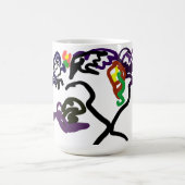 Schwarze Raben-Party Kaffeetasse (Mittel)