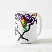 Schwarze Raben-Party Kaffeetasse (VorderseiteRechts)