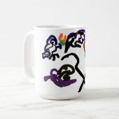 Schwarze Raben-Party Kaffeetasse (Vorderseite Links)