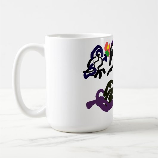 Schwarze Raben-Party Kaffeetasse (Links)