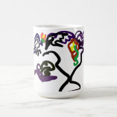 Schwarze Raben Party Kaffeetasse (Mittel)