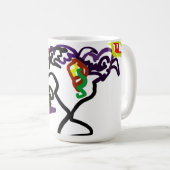 Schwarze Raben Party Kaffeetasse (VorderseiteRechts)