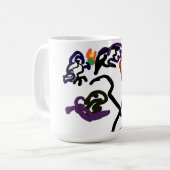 Schwarze Raben Party Kaffeetasse (Vorderseite Links)