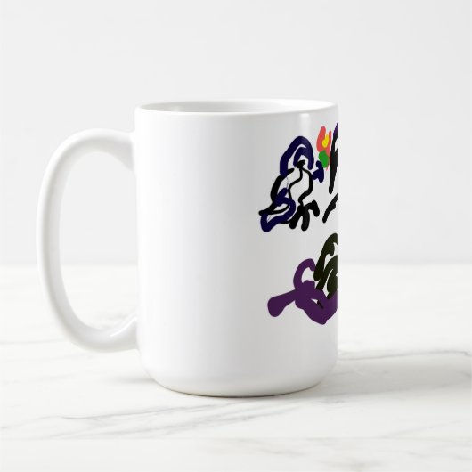 Schwarze Raben Party Kaffeetasse (Links)