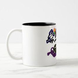 Schwarze Raben Party Zweifarbige Tasse