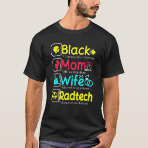 Schwarze Rad-Tech-Mutter-Ehefrau Afroamerikanische T-Shirt