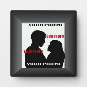 Schwarze Rahmen für Ihr Foto Foto Square Plaque