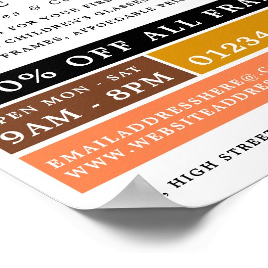 Schwarze Rahmen, Optiker, Techniker Poster (Ecke)