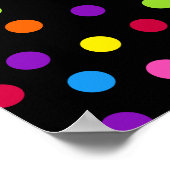 Schwarze Rainbow-Punkte sind freundlich Poster (Ecke)