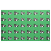 Schwarze Rasenbowle auf Grün, Stoff (Fat Quarter (45,7 x 55,9 cm))