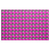 Schwarze Rasenbowle auf heiß rosa, Stoff (Yard (91,4 cm))