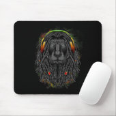 Schwarze Rasta Lion mit Dreads - Zeigen Sie Ihren  Mousepad (Mit Mouse)