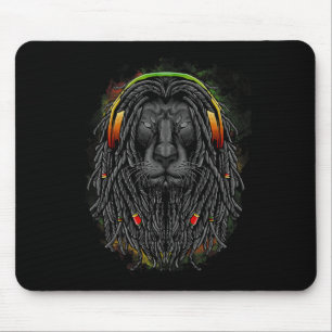 Schwarze Rasta Lion mit Dreads - Zeigen Sie Ihren Mousepad