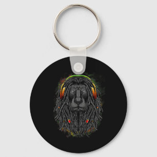 Schwarze Rasta Lion mit Dreads - Zeigen Sie Ihren Schlüsselanhänger