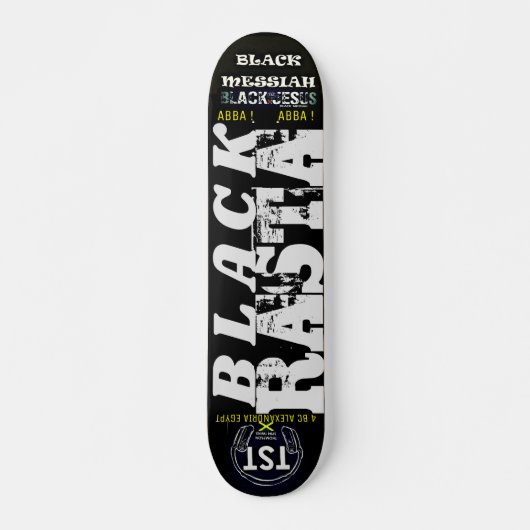 SCHWARZE RASTA-Skateboard, 7¾ Zoll Deck Skateboard (Vorne)