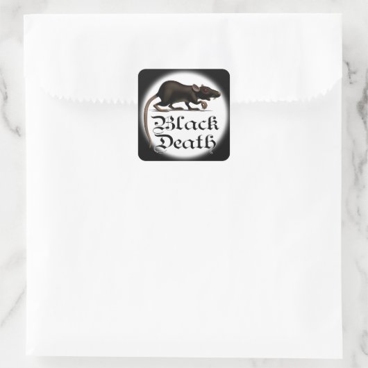 Schwarze Ratten Sticker (Tasche)