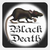 Schwarze Ratten Sticker (Vorderseite)