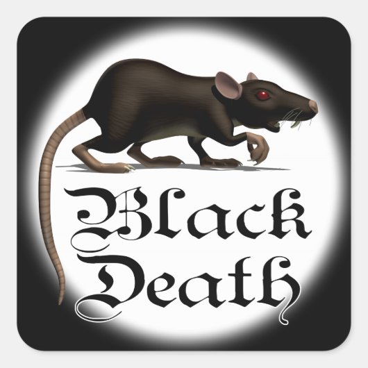 Schwarze Ratten Sticker (Vorderseite)