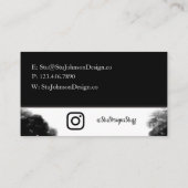 Schwarze Rauch-Visitenkarte Visitenkarte (Rückseite)