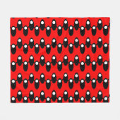 Schwarze Raumschiffe Fleecedecke (Vorderseite (Horizontal))