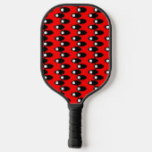 Schwarze Raumschiffe Pickleball Schläger (Rückseite)