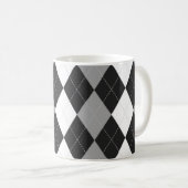 Schwarze Rauten-Tasse Kaffeetasse (VorderseiteRechts)