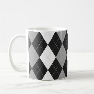 Schwarze Rauten-Tasse Kaffeetasse