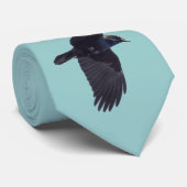 Schwarze Raven Gothic, Haida, Wildlife Krawatte (Gerollt)