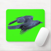 Schwarze Raven Gothic, keltisch, Wildtiere Mousepad (Mit Mouse)