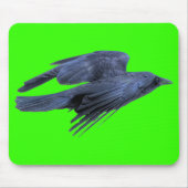 Schwarze Raven Gothic, keltisch, Wildtiere Mousepad (Vorne)