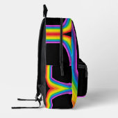 Schwarze Regenbogen-Druck-Rucksack Bunte Tasche (Links)