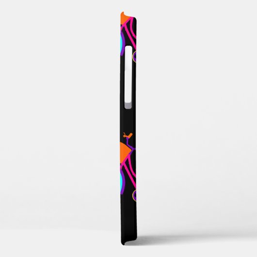 Schwarze Regenbogenbikes farbenfrohe Fahrräder Case-Mate iPhone Hülle (Rückseite / Links)