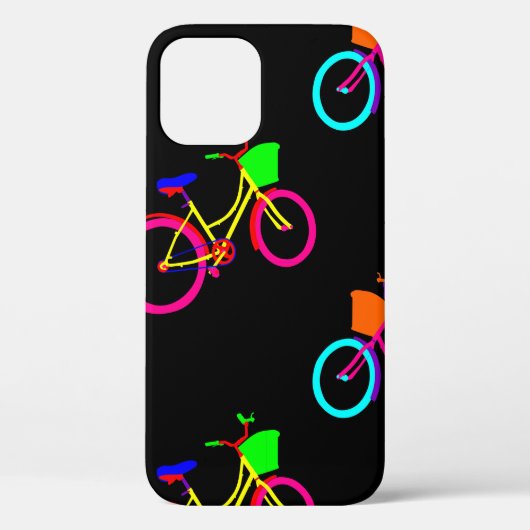 Schwarze Regenbogenbikes farbenfrohe Fahrräder Case-Mate iPhone Hülle (Rückseite)