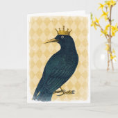 Schwarze Reihe mit einer Goldkrone Karte (Gelbe Blume)