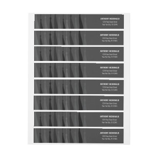 Schwarze Reihe von Tassels Wraparound-Adressetiket
