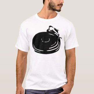 schwarze RekordTurntable T-Shirt