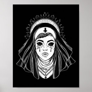 Schwarze Religion Goth Schwester - Böse Goth Cross Poster