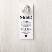 Schwarze Retro-Fett-Typografie stört Hochzeiten ni Türanhänger (Auf Knauf)