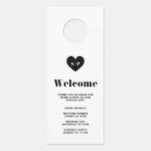 Schwarze Retro-Fett-Typografie stört Hochzeiten ni Türanhänger (Rückseite)