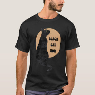 Schwarze Retro-Katzenmutter Haustierliebhaber Mini T-Shirt