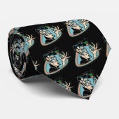 Schwarze Retro Martini-Mann-Krawatte Krawatte (Gerollt)