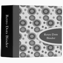 Schwarze Retro Punkte 2" Designer-Mappen 5,1 Cm Ordner